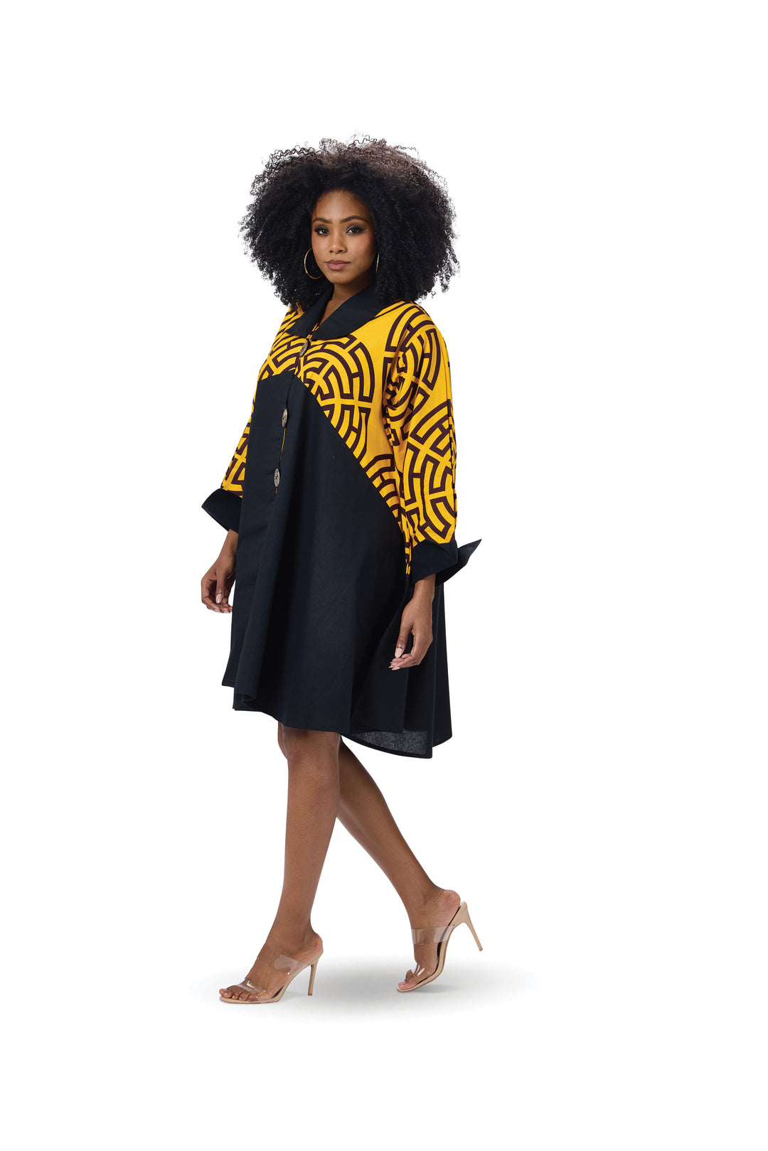 Labrynth Button-Front Midi Dress – Studio EY