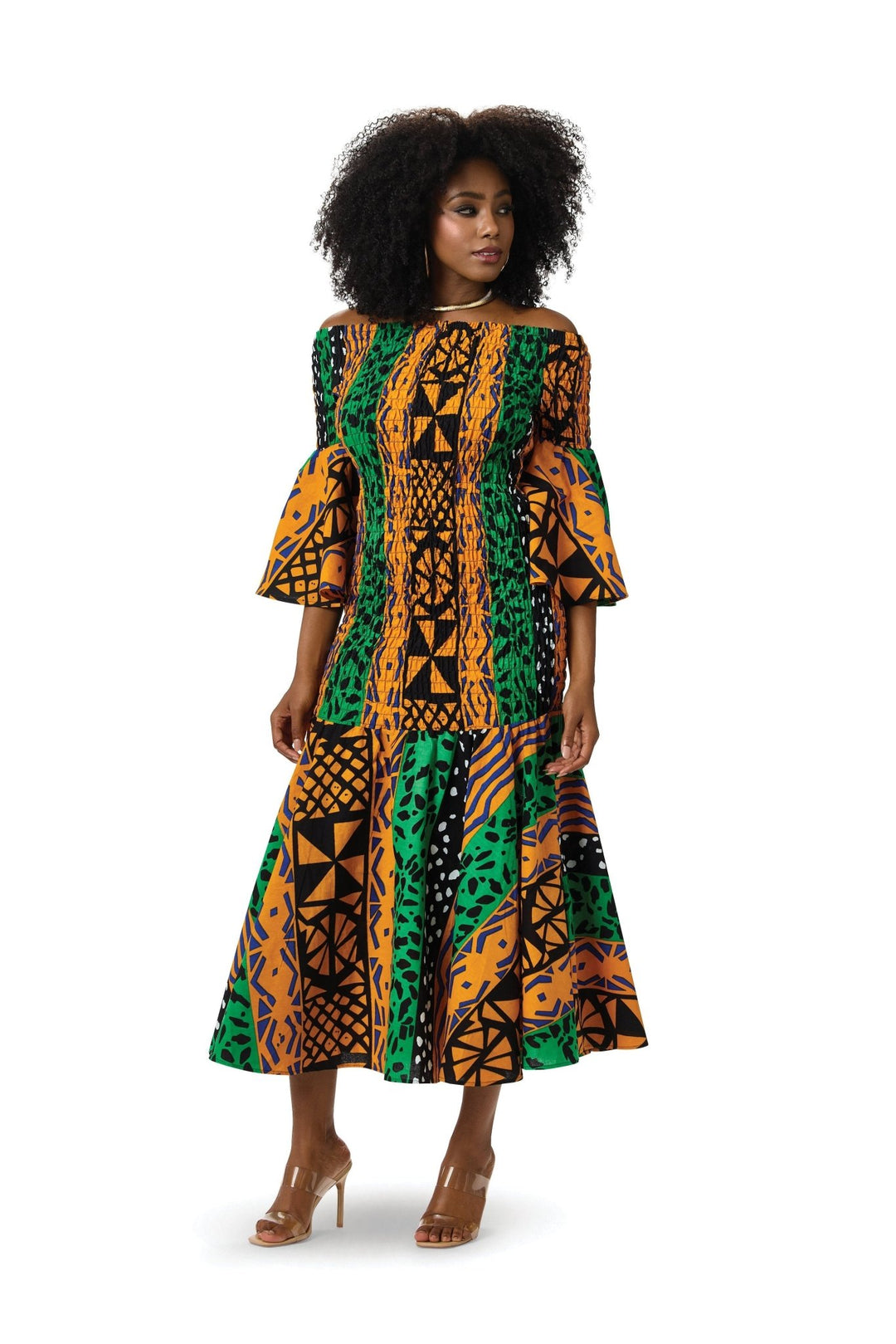 Tribal Stripes Smocked Maxi Dress – Studio EY - Especially Yours