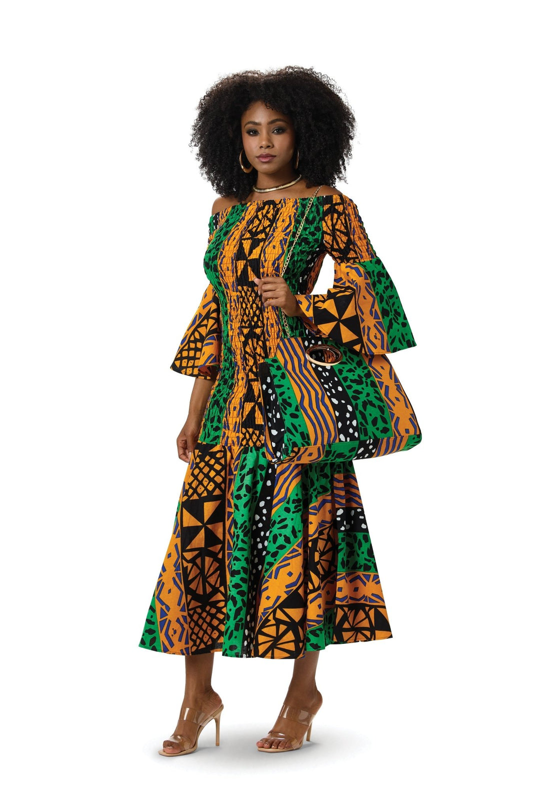Tribal Stripes Smocked Maxi Dress – Studio EY - Especially Yours