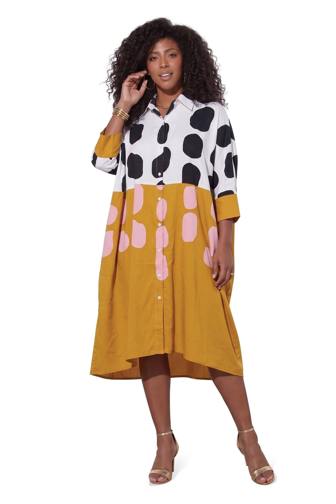 Bold Graphic Midi Shirtdress by Studio EY - Especially Yours