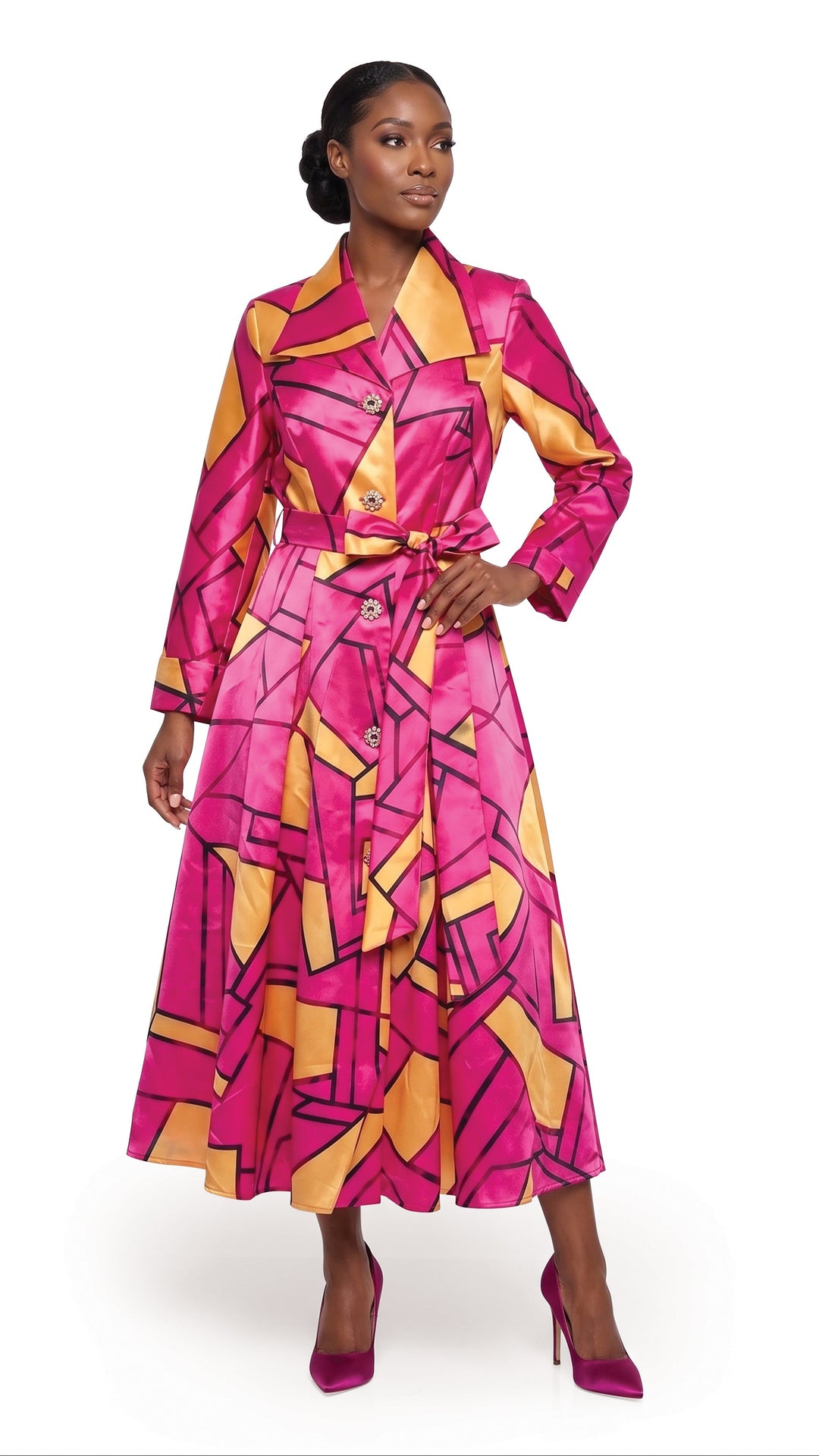Colorblock Maxi Shirtdress by EY Boutique