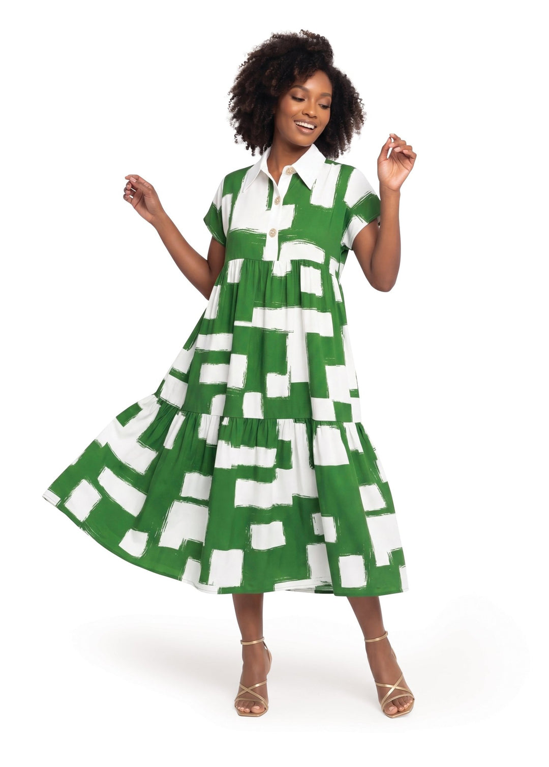 Print Tiered Maxi Shirtdress – Studio EY - Especially Yours