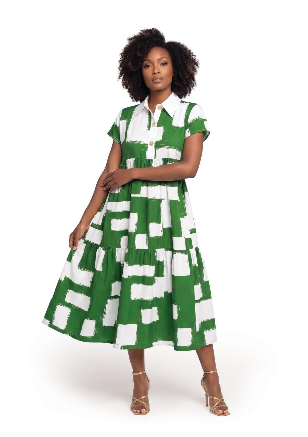 Print Tiered Maxi Shirtdress – Studio EY - Especially Yours