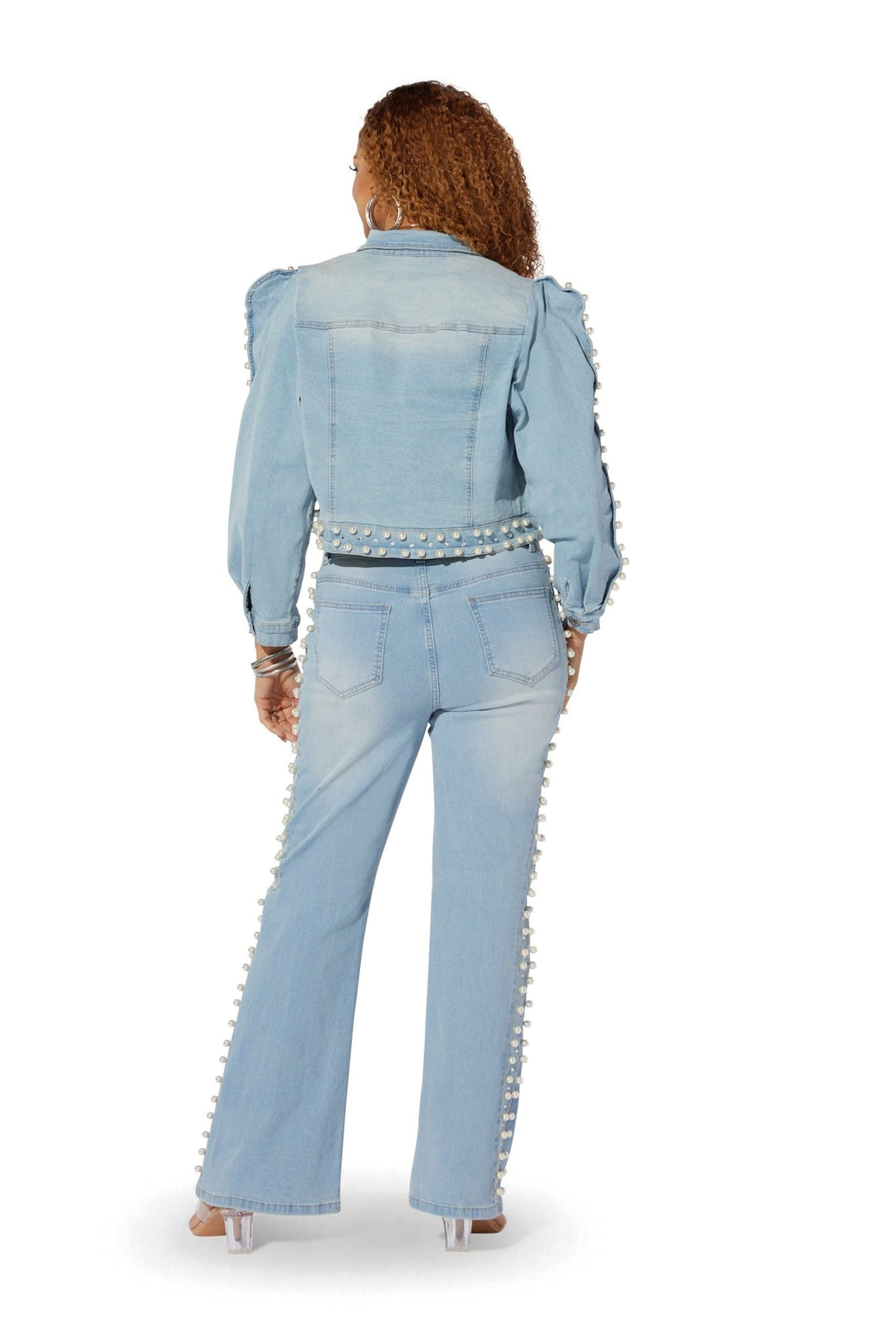 Pearl Detail Denim Jacket by Especially Yours - Especially Yours