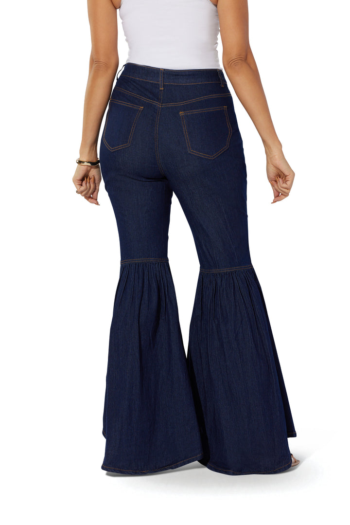 Dark Denim Flare Leg Jean by Especially Yours
