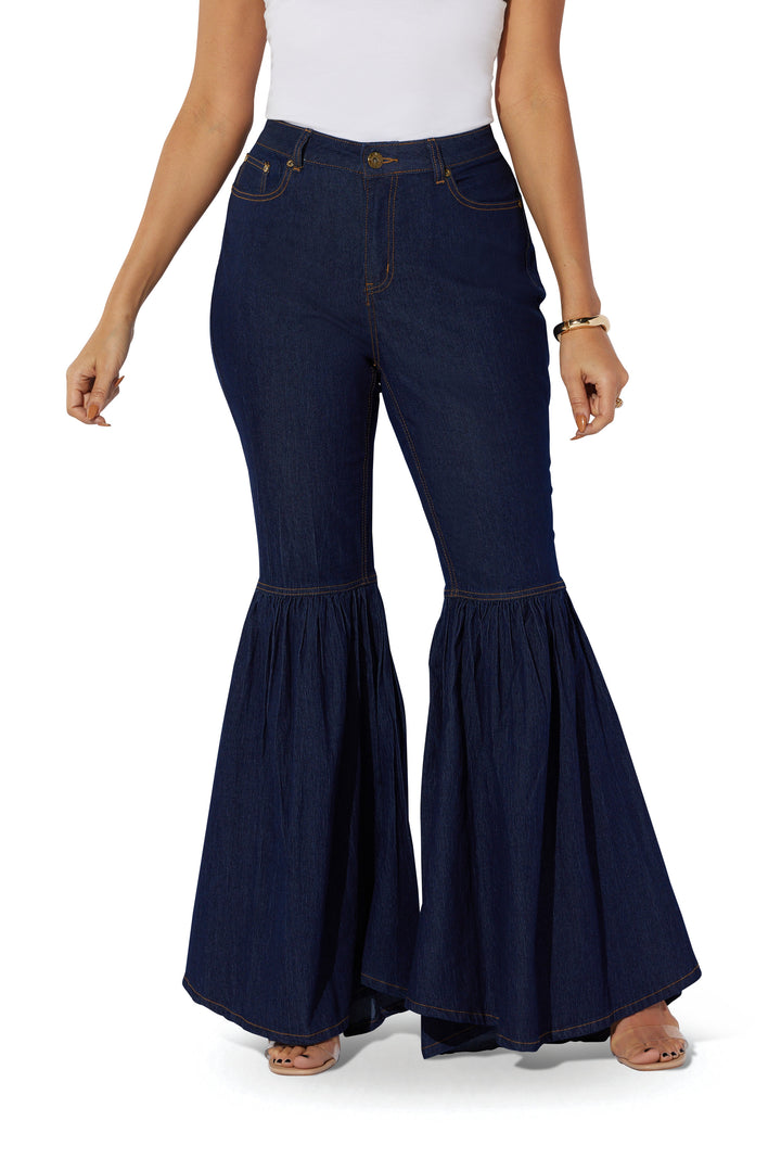 Dark Denim Flare Leg Jean by Especially Yours