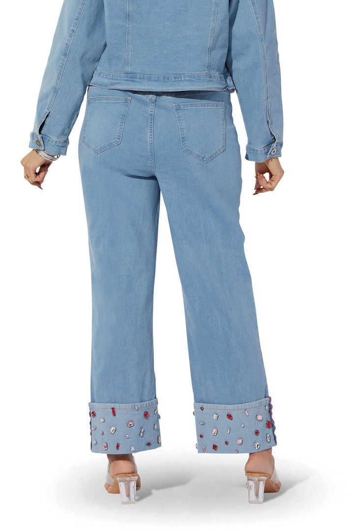 Jewel Detail Cuffed Jean by Studio EY - Especially Yours