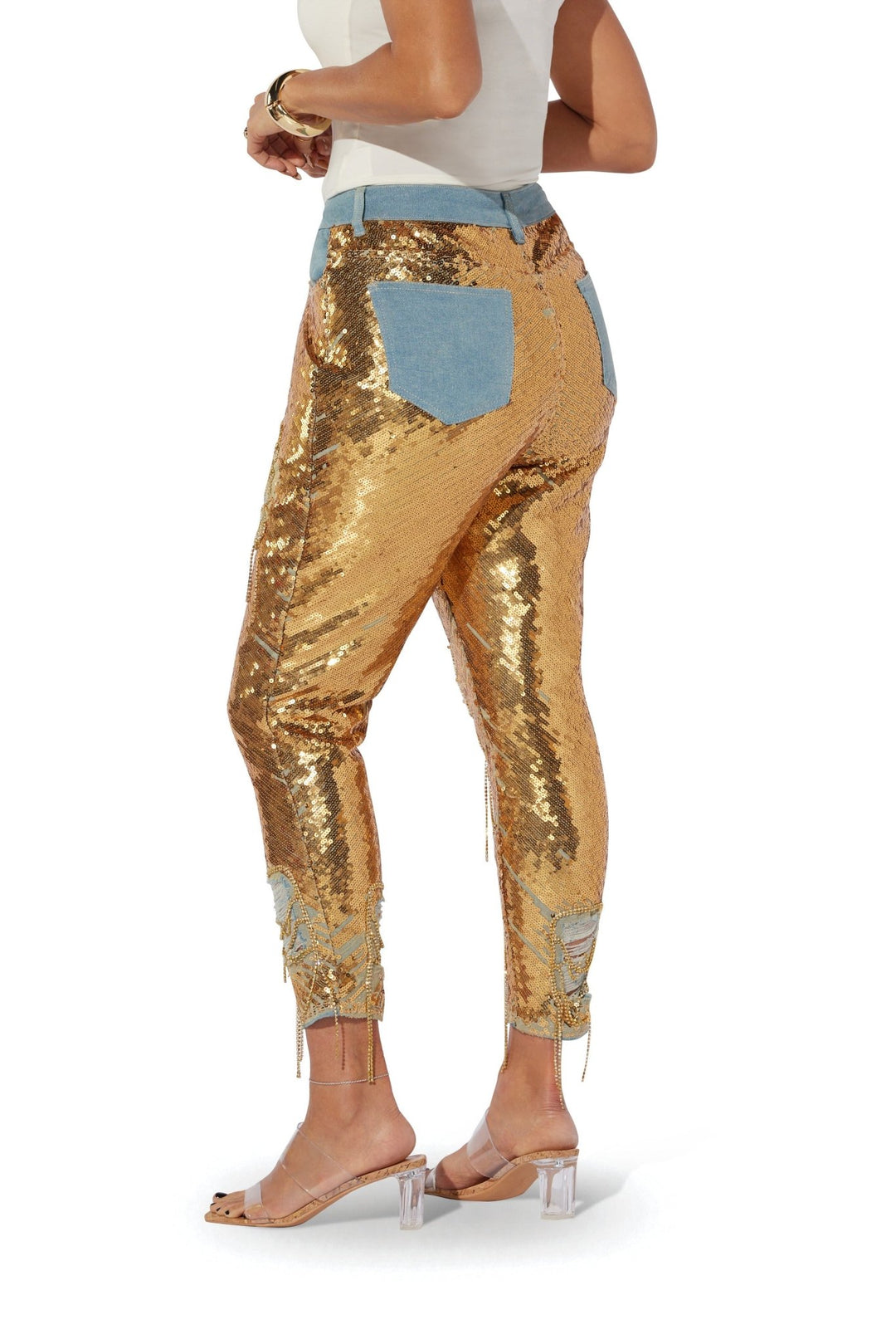 Sequin Ripped Jean by Studio EY - Especially Yours