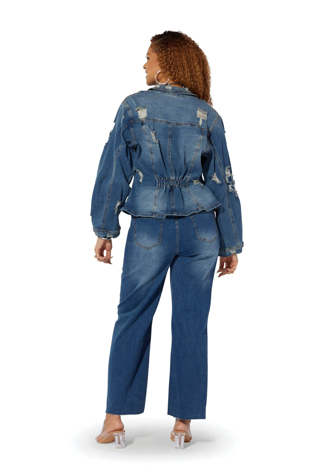 Dark Denim Distressed Jacket by Especially Yours - Especially Yours