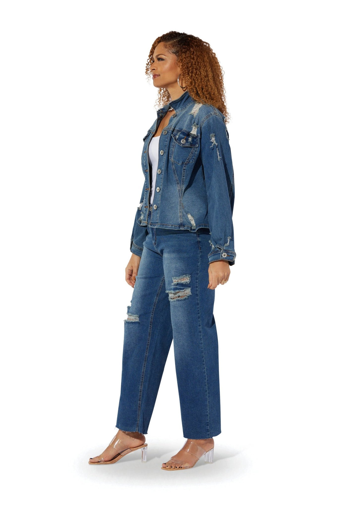 Dark Denim Distressed Jacket by Especially Yours - Especially Yours
