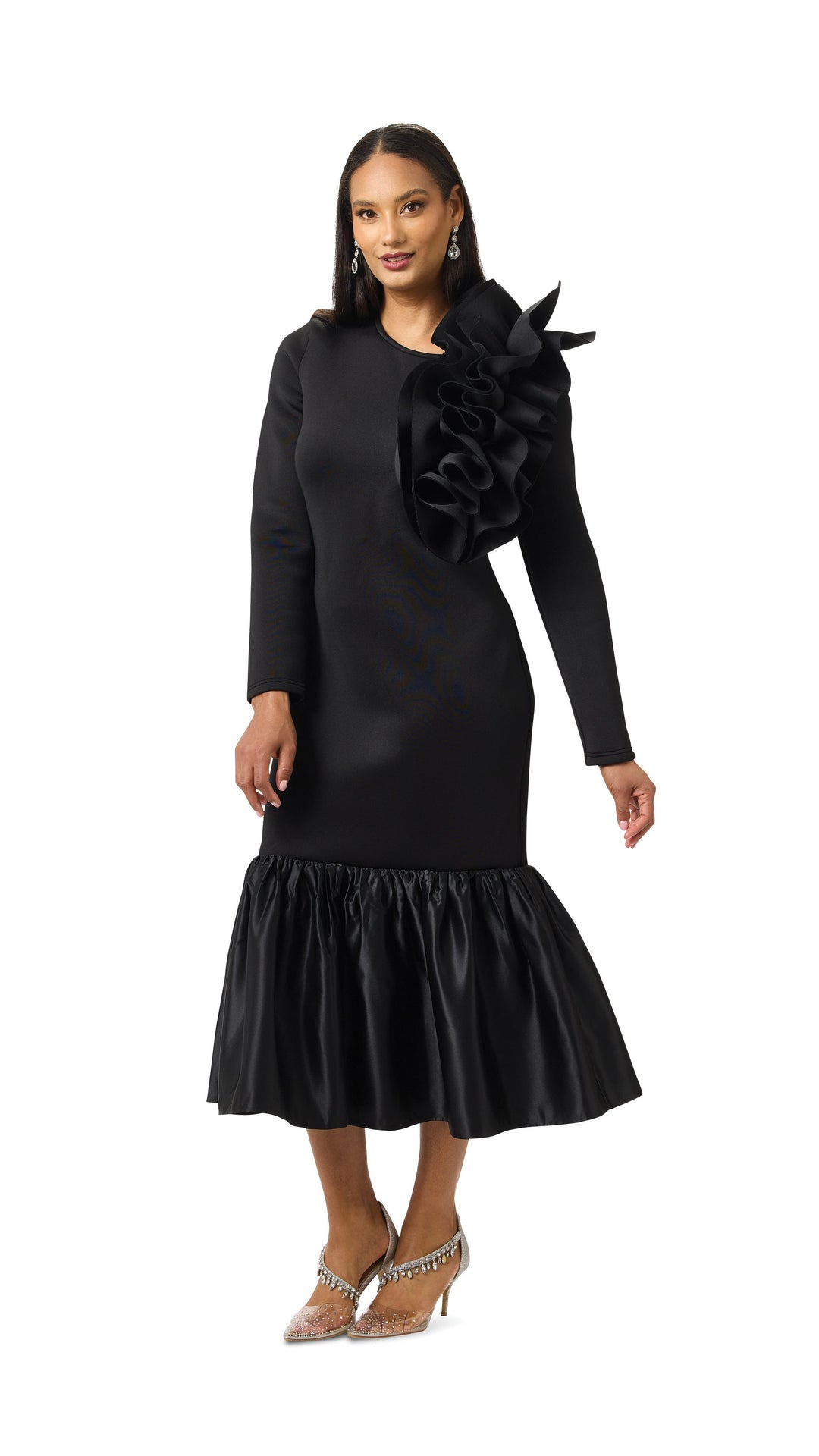Ruffled Flounce Maxi Dress by EY Boutique
