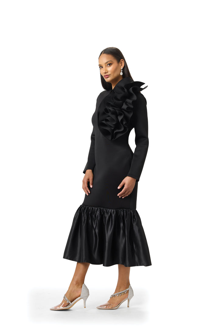 Ruffled Flounce Maxi Dress by EY Boutique