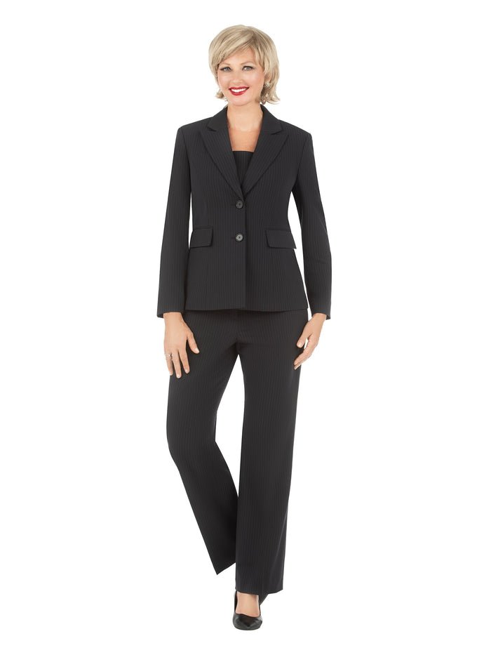 Classic Tailored 2Pc Pant Suit with Notch Collar - Especially Yours