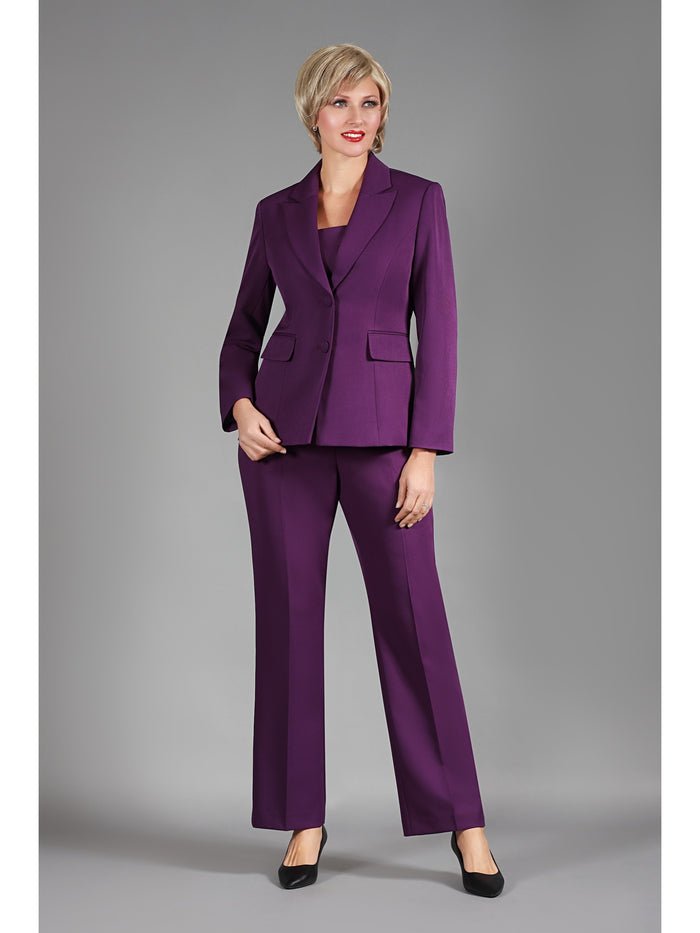 Classic Tailored 2Pc Pant Suit with Notch Collar - Especially Yours