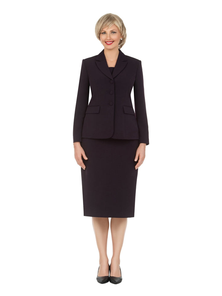 2pc Notch Layered Collar 3-Button Skt Suit-Plus - Especially Yours