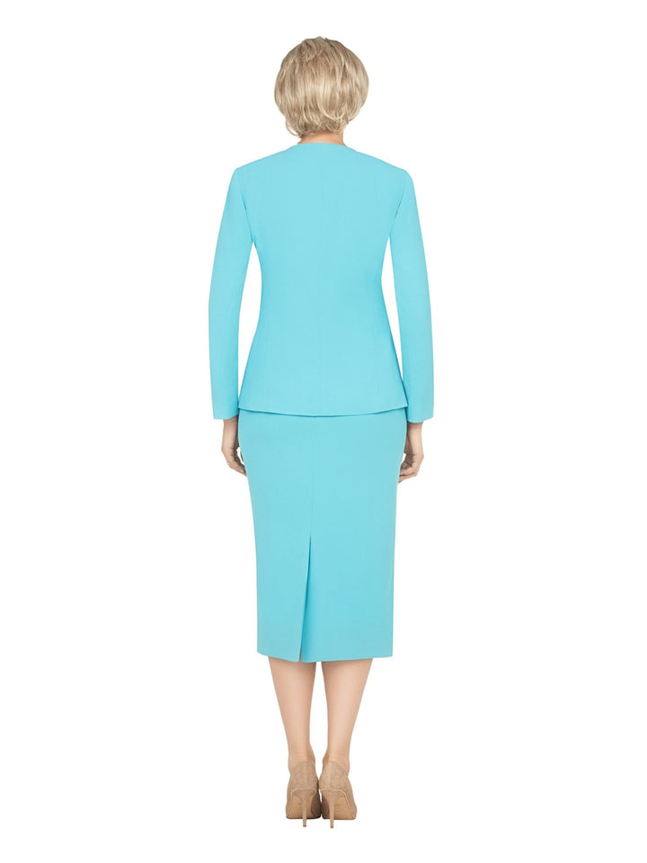 Classic Tailored 2pc Skirt Suit with Brooch - Plus - Especially Yours