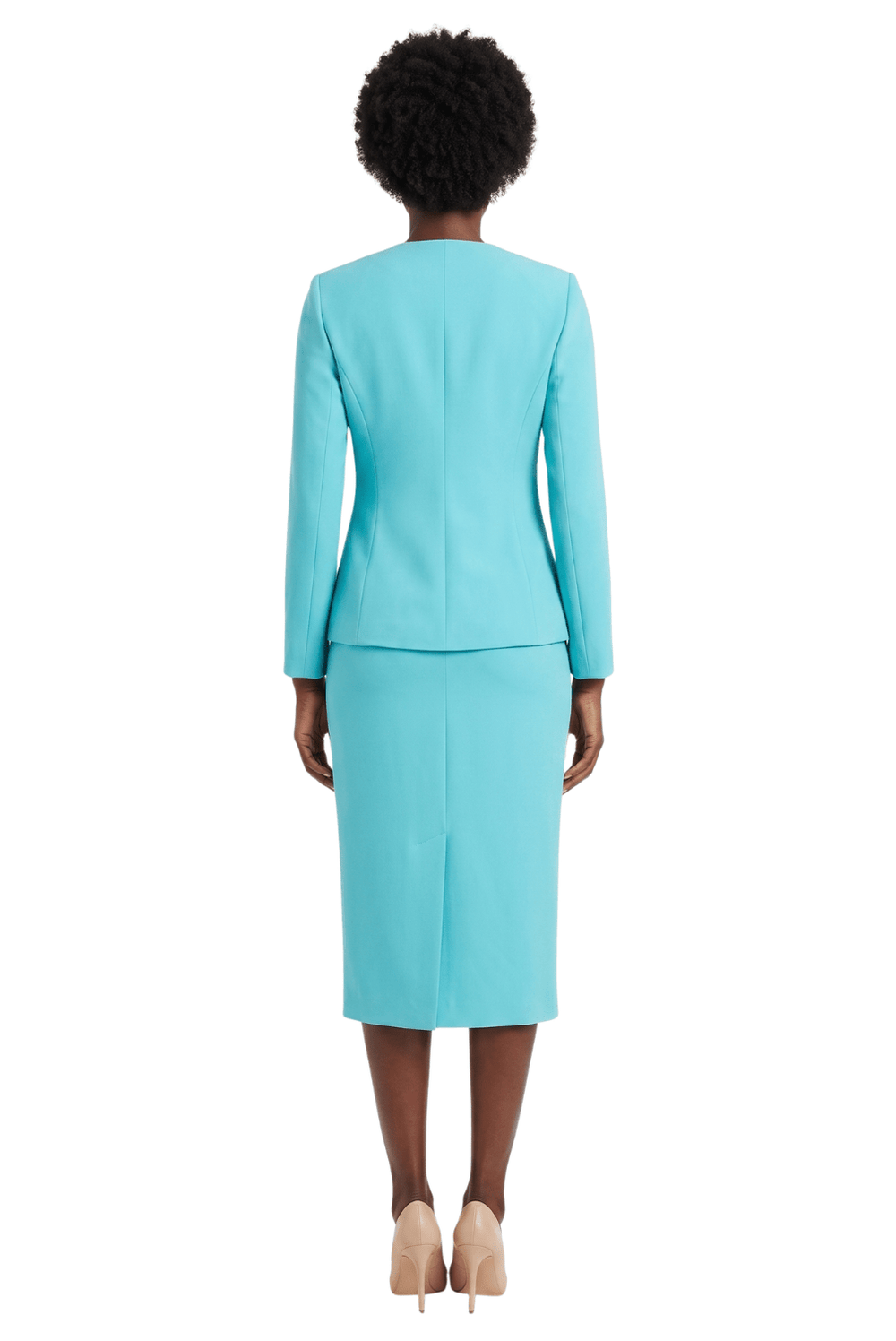 Classic Tailored 2pc Skirt Suit with Brooch - Plus - Especially Yours