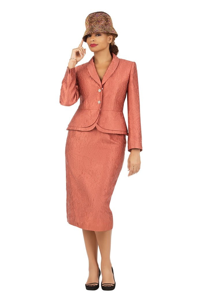 2pc Peplum Jkt+Skirt Suit in Brocade - Especially Yours