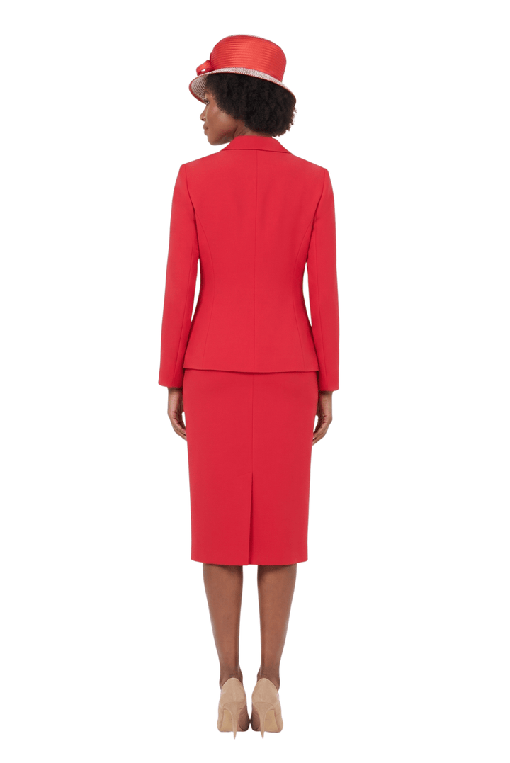 Timeless 3pc Skirt Suit with Jewel Brooch - Especially Yours