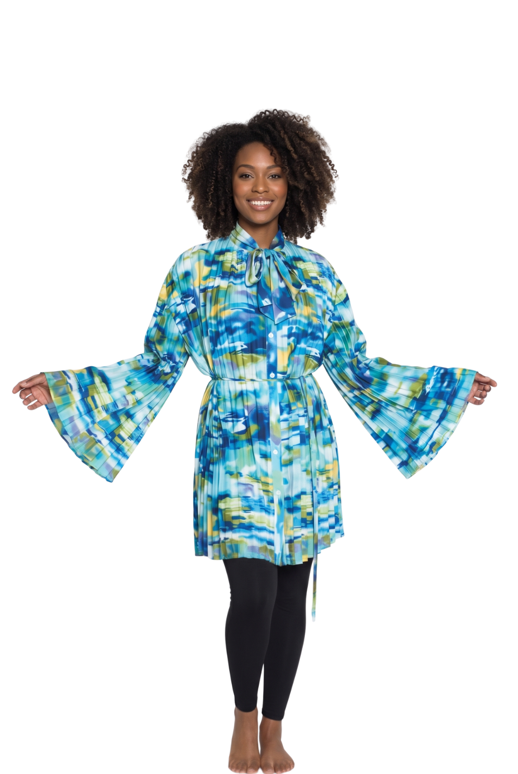 Abstract Print Pleated Tunic Top by Lily & Taylor - Especially Yours