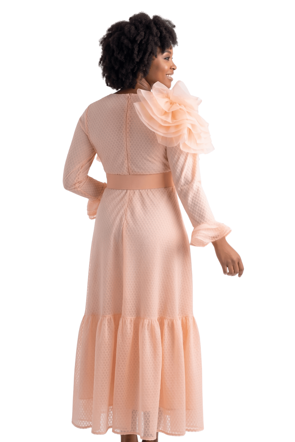 Ruffle Floral Maxi Dress by Divine Apparel - Especially Yours