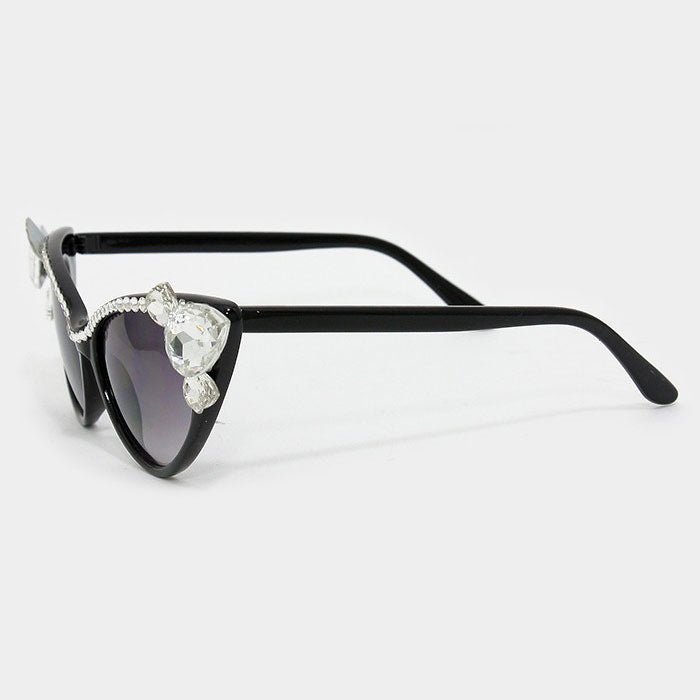 Crystal Embellished Cat Eye Sunglasses - Especially Yours
