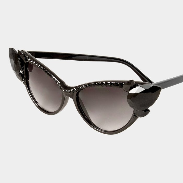 Crystal Embellished Cat Eye Sunglasses - Especially Yours