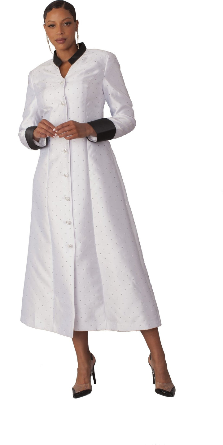 Plus Size Rhinestone Button Preaching Robe with Studded Detailing - 4816W - Especially Yours