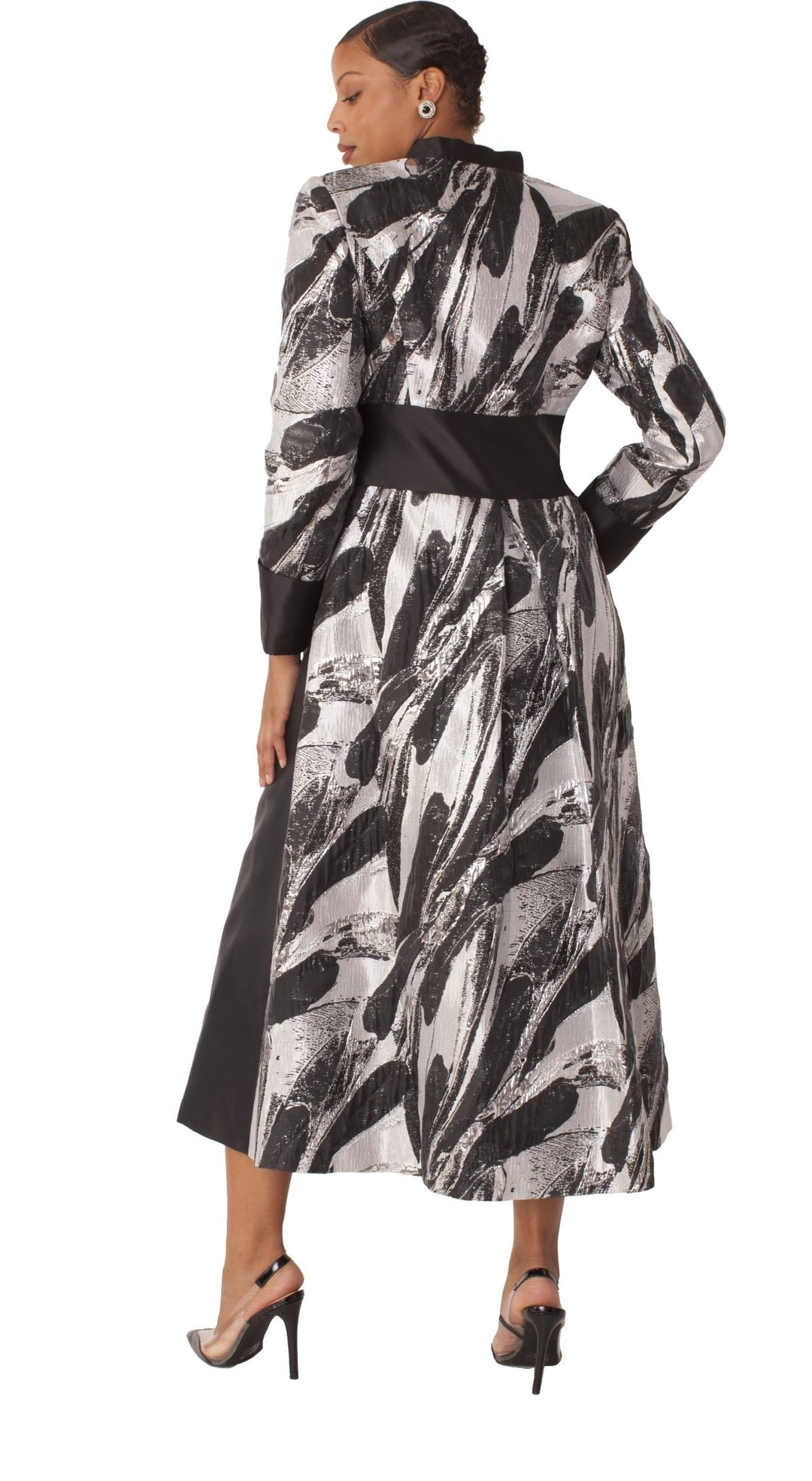 Plus Size Brocade Clergy Robe with Cross Brooch – 4821W - Especially Yours