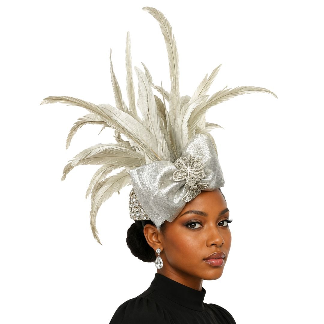 Cockatoo Feather Juliet Cap Fascinator - Whittall & Shon - Especially Yours