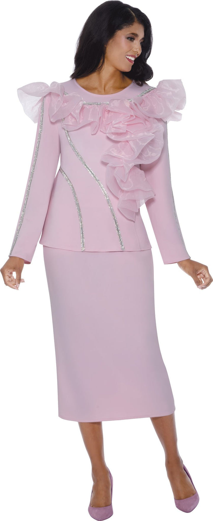 2pc Scuba Fabric Jacket And Skirt SL600542 - Especially Yours