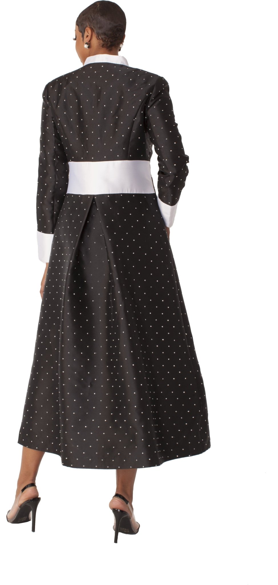 Plus Size Rhinestone Button Preaching Robe with Studded Detailing - 4816W - Especially Yours
