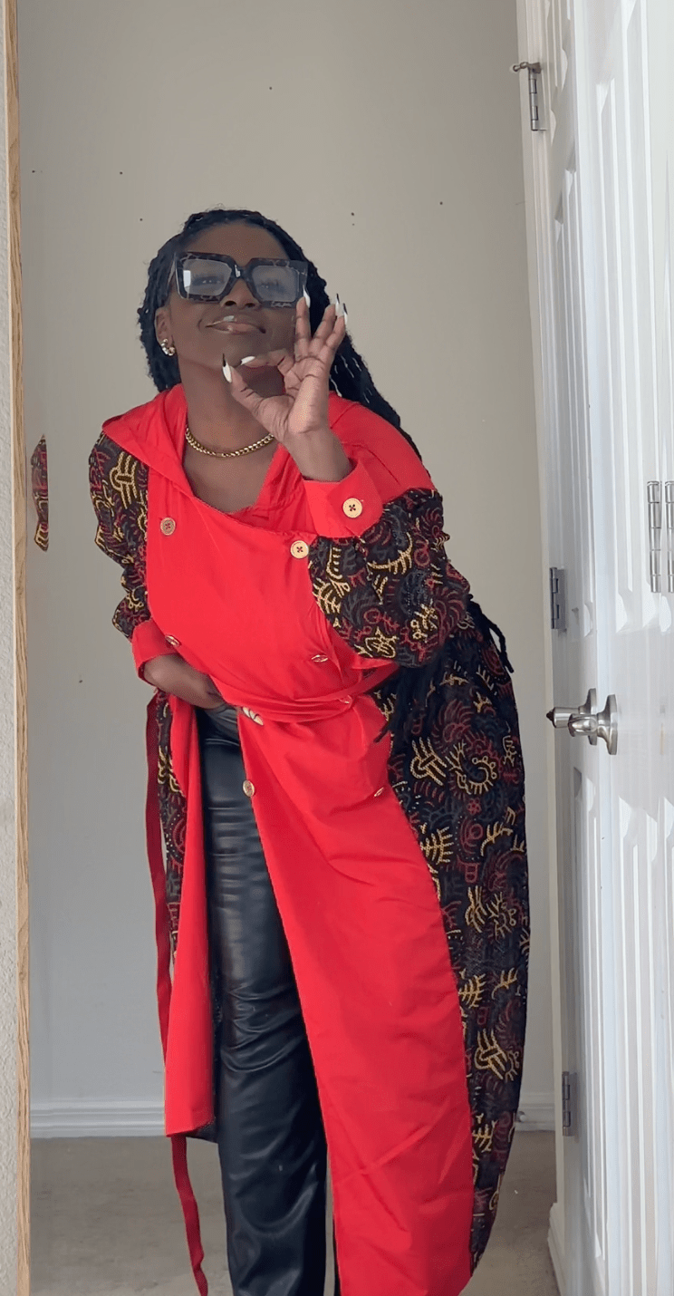 Harlem Red Mesh Trench Coat - Especially Yours