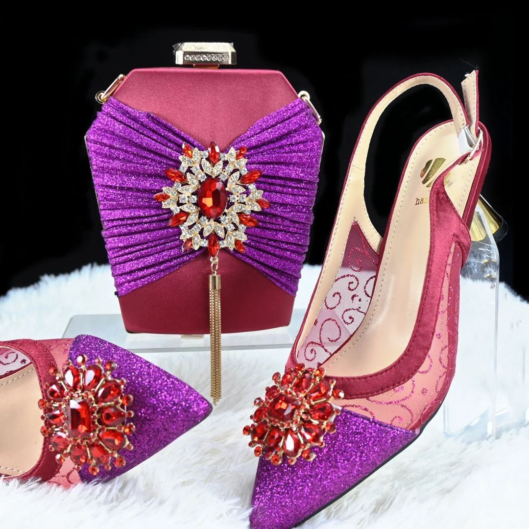 High Quality African Style Ladies Shoes And Bags Set HGH1 - 14 - Especially Yours