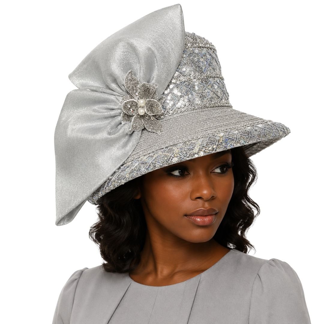 Bijoux Sequin Bow Church Hat by Whittall & Shon - Especially Yours
