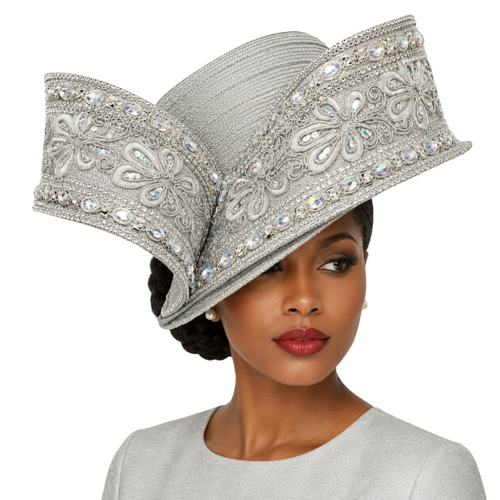 Layla Crystal Sculptural Church Hat - Whittall & Shon - Especially Yours