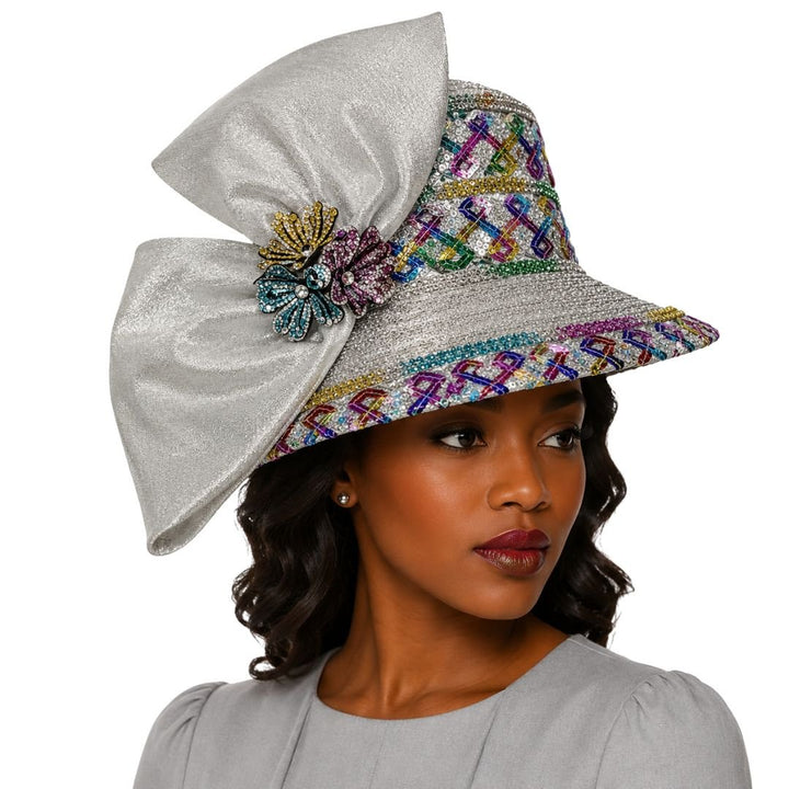 Bijoux Sequin Bow Church Hat by Whittall & Shon - Especially Yours