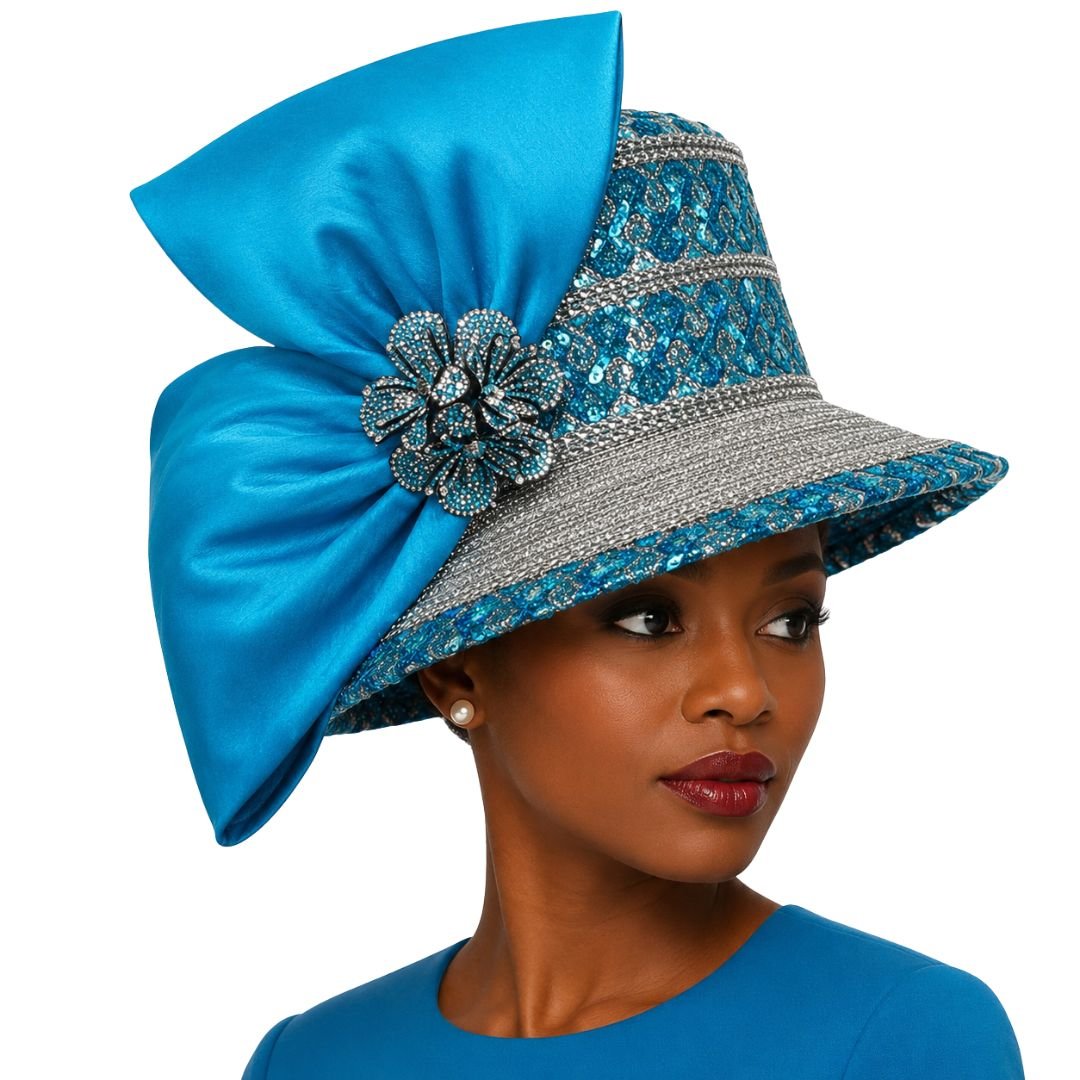 Bijoux Sequin Bow Church Hat by Whittall & Shon - Especially Yours