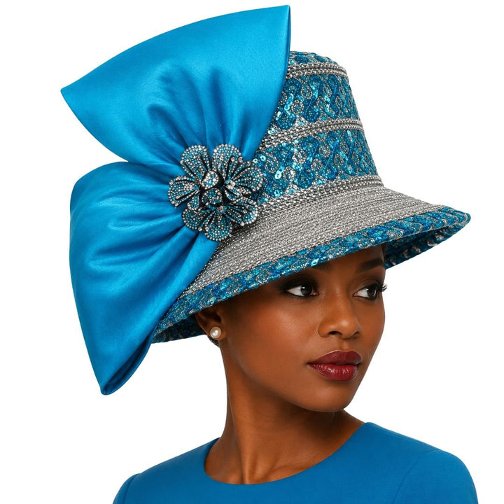 Bijoux Sequin Bow Church Hat by Whittall & Shon - Especially Yours