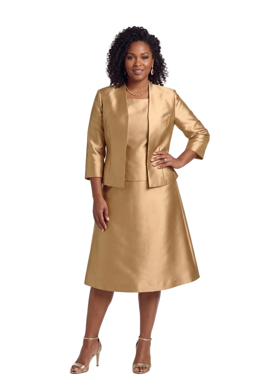 Simply Stunning Jacket Dress by Exclusive Signature Collection by Especially Yours in Metallic -Size 10