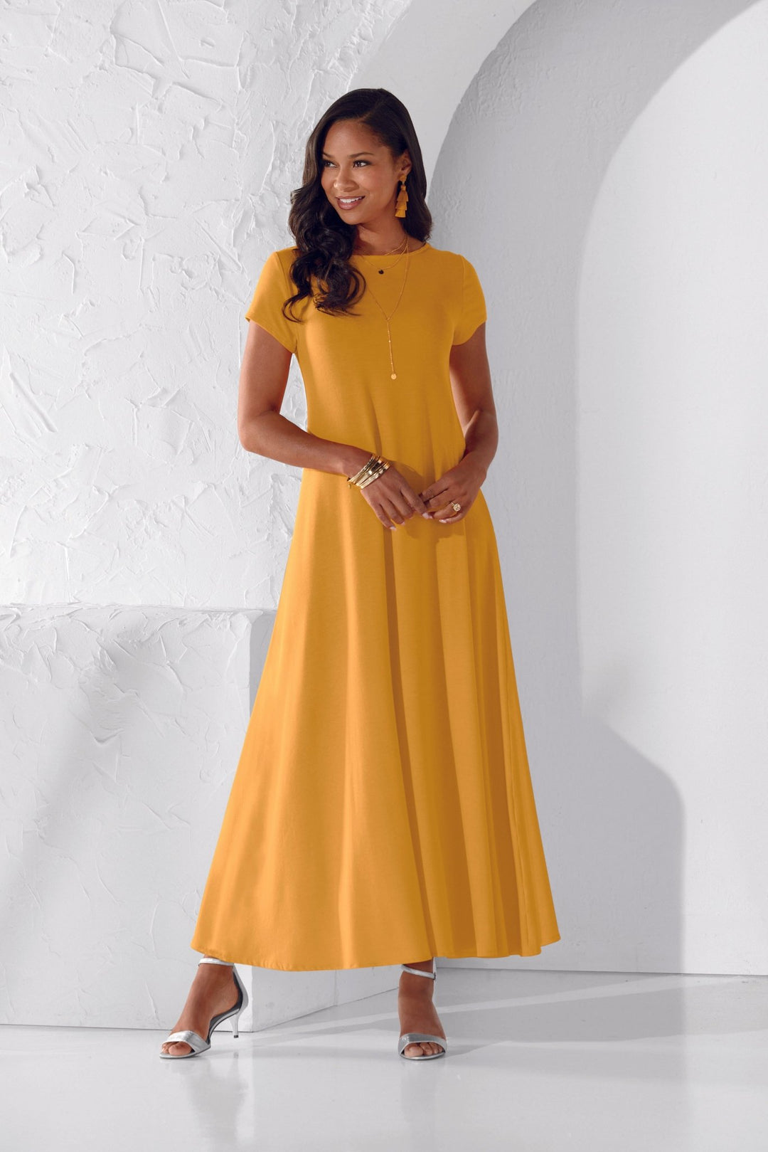 Essential Maxi Dress by Studio EY SUNSHINE Yellow / 3X Essential Maxi Dress by Studio EY SUNSHINE Yellow / 3X
