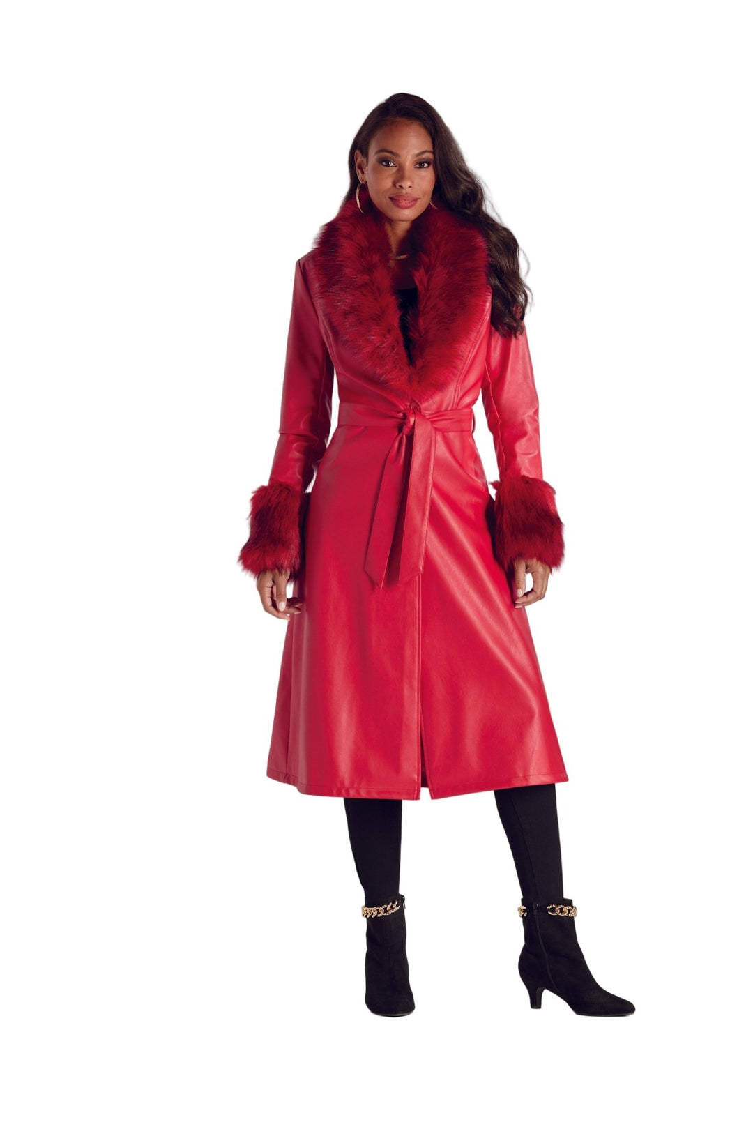 Touch of Luxury Faux - Leather Coat by Studio EY - Especially Yours