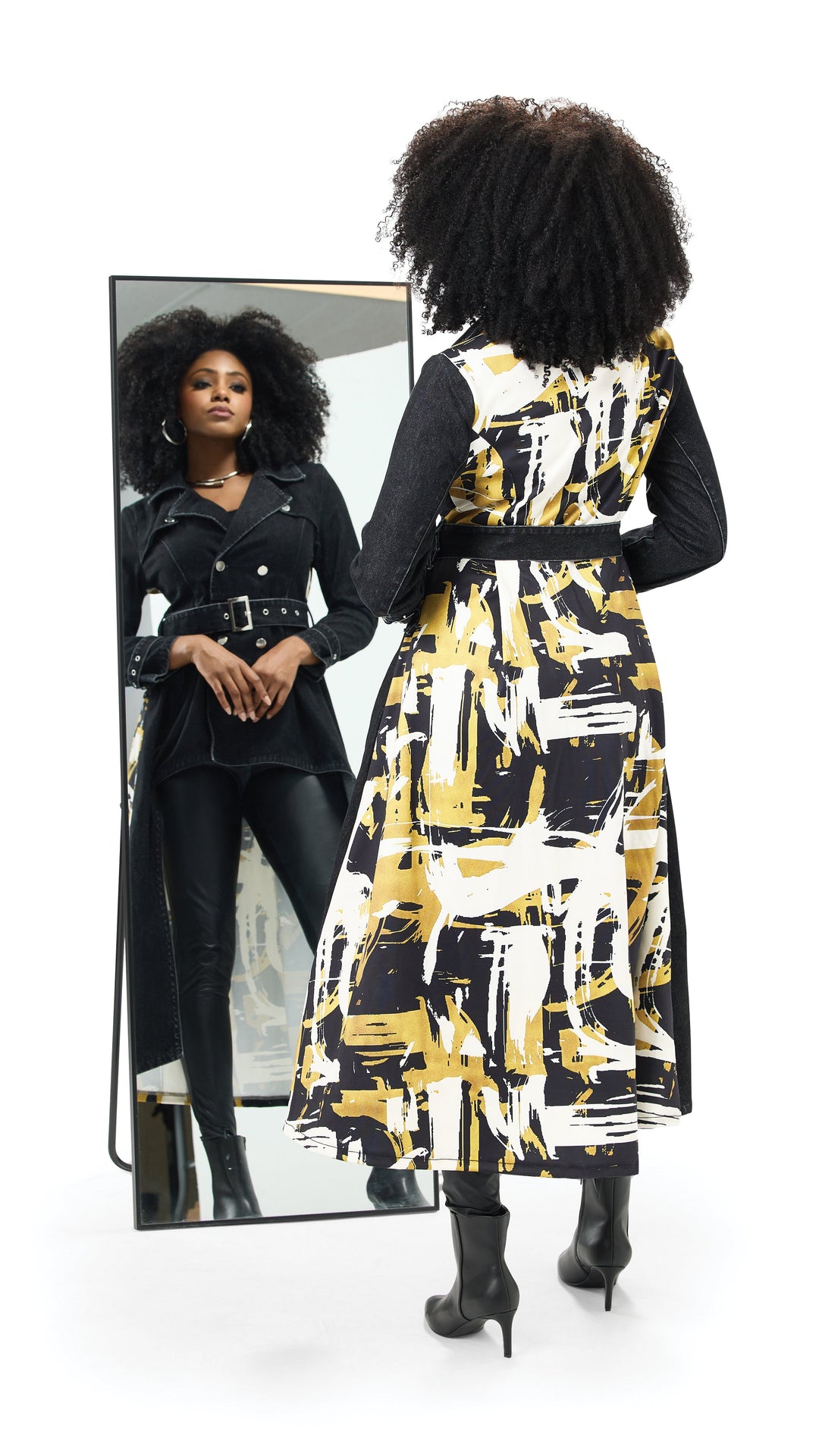 Graphic High-Low Denim Jacket – Studio EY