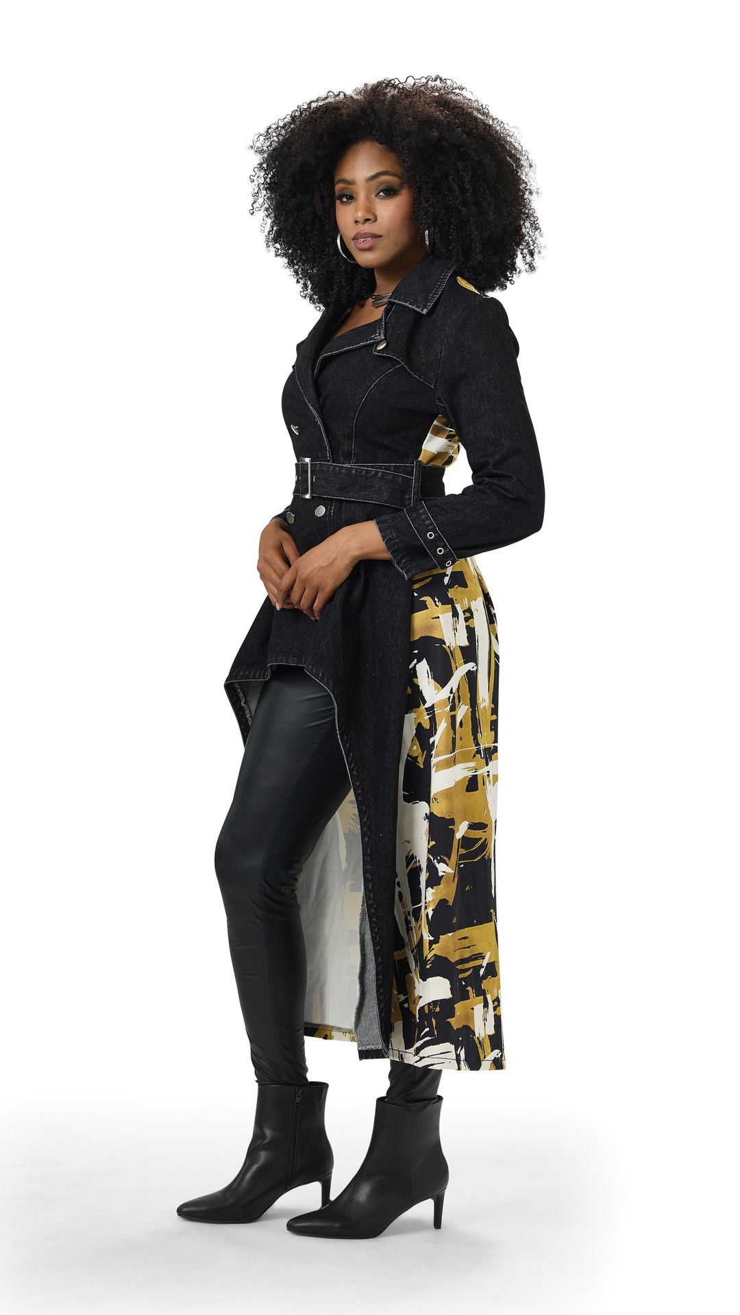 Graphic High-Low Denim Jacket – Studio EY
