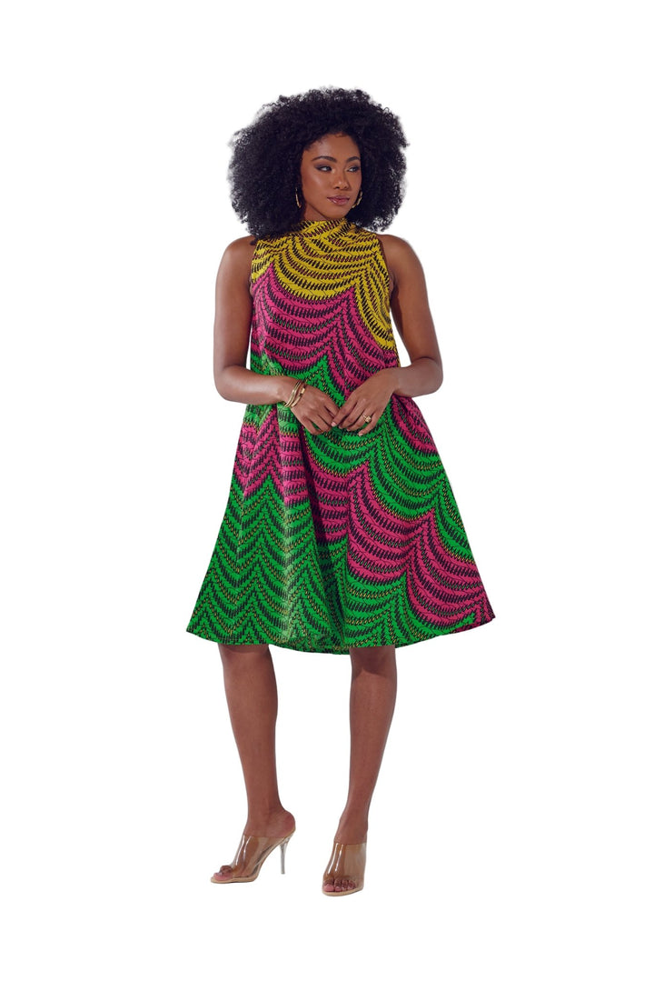 TYRAS TRI COLOR SWING DRESS - Especially Yours