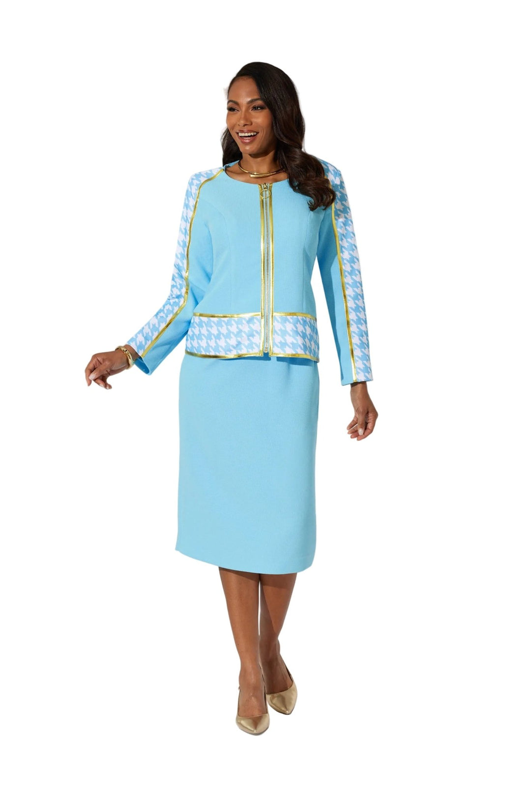 Checks N Gold Border Suit - Especially Yours