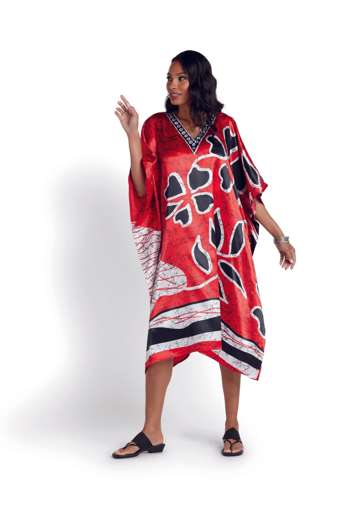 Silky Smooth Short Caftan | Flowy Short Caftan Dress for Women Silky Smooth Short Caftan | Flowy Short Caftan Dress for Women