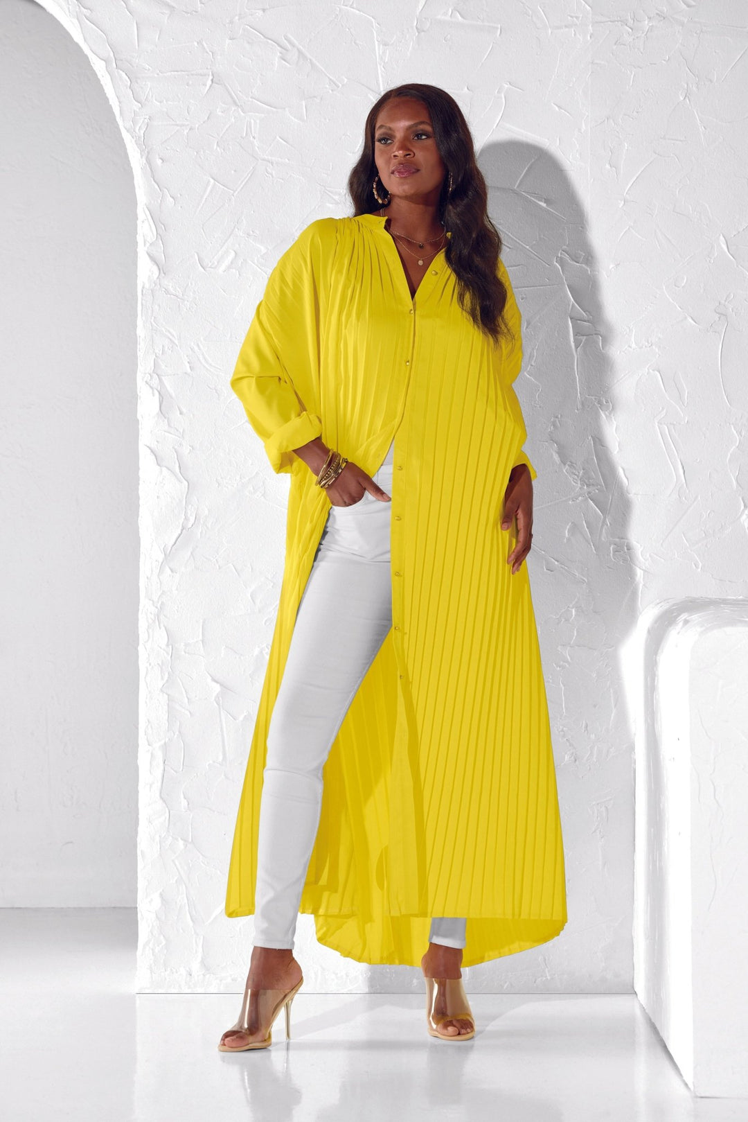 yellow casual maxi dress All Buttoned Up Maxi Dress by EY Boutique in Green