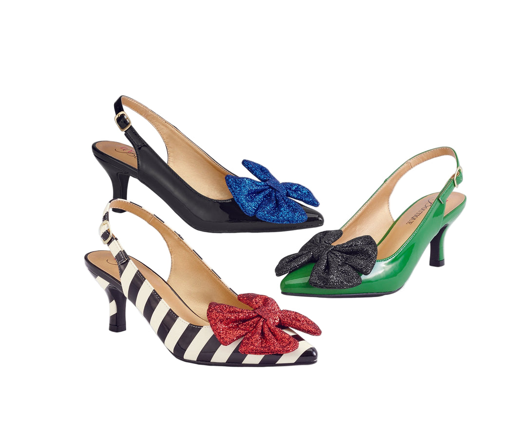 Twinkled Bow and Striped Slingback by EY Boutique - Especially Yours