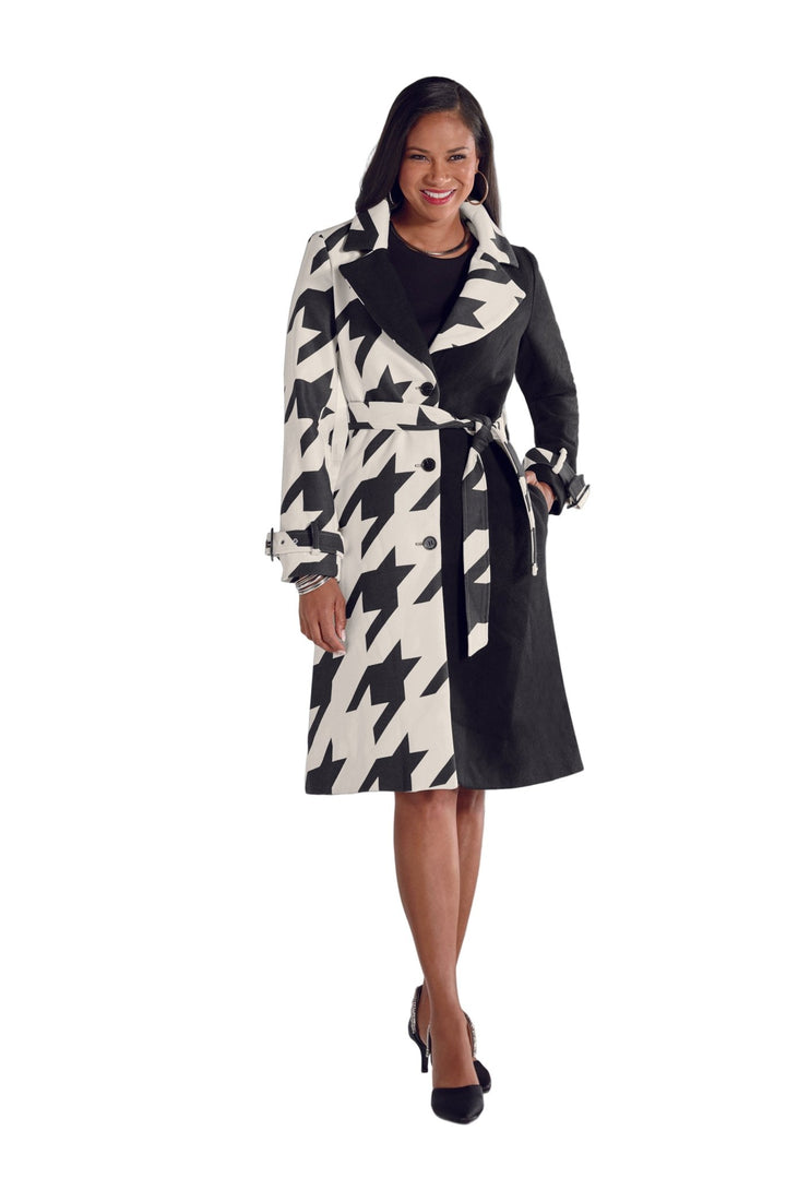 Half 'n' Half Houndstooth Coat by Studio EY - Especially Yours